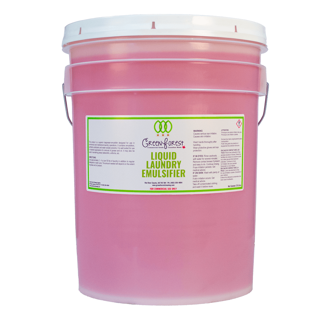 Liquid Laundry Emulsifier 20L Pail Green Forest Cleaning