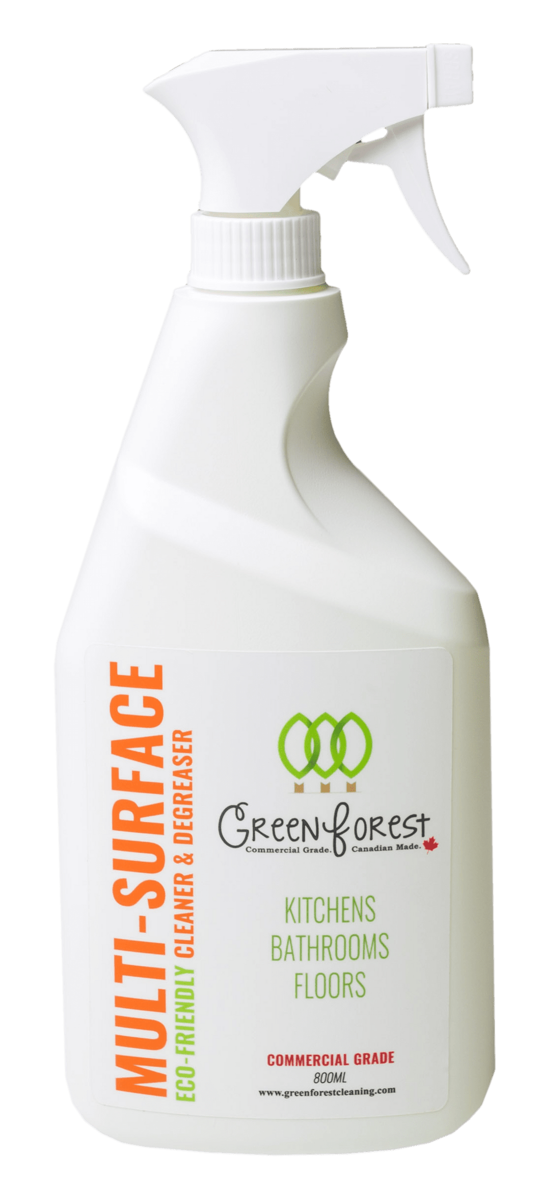Eco Friendly Multi-Surface Cleaner & Degreaser - Ready to Use Spray 800ml - Green Forest Cleaning