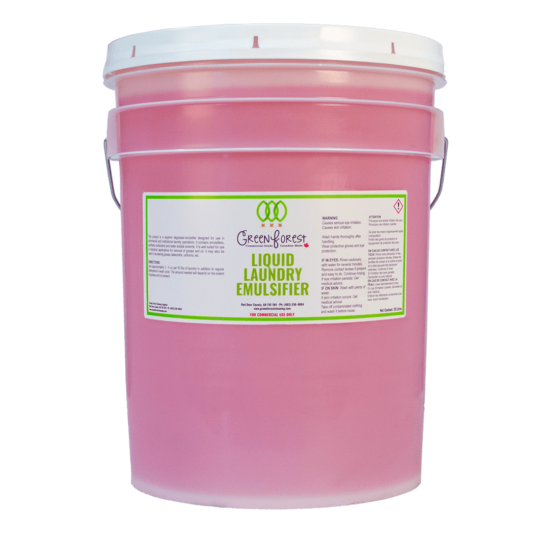 Liquid Laundry Emulsifier 20L Pail - Green Forest Cleaning