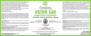 *DIN# Ostro San Commercial Disinfectant Concentrate - 4L Jug - Green Forest Cleaning